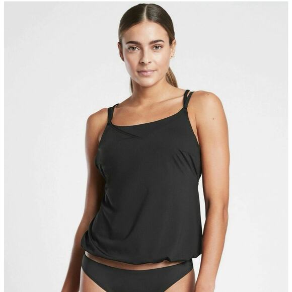 Athleta Black Seascape Bra Cup Tankini Underwire, 38 D/DD - Picture 1 of 11